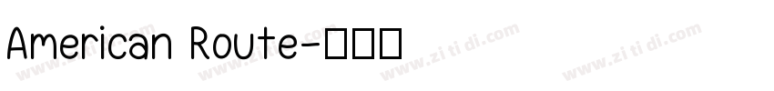 American Route字体转换